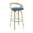 Blue and Oak, variant on Sonia Modern Swivel Bar Height Stool with Black Upholstered Seat and Patterned Oak Wood Finish