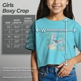 thumbnail image 5 of Girl's Lilo & Stitch Surfing Aloha Stitch Graphic Cropped T-Shirt Blue X Small, 5 of 10