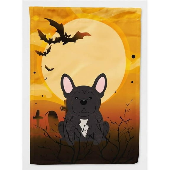 Caroline's Treasures BB4275GF Halloween French Bulldog Brindle Flag Garden Size , Small, multicolor