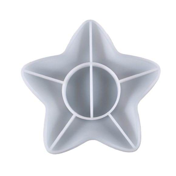 Adorable molde de epoxi de cristal para placa de almacenamiento con forma de estrella de mar