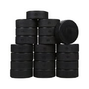 A&R Official Size & Weight Game / Practice Ice Hockey Pucks, Black - 20 Pack