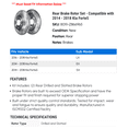thumbnail image 2 of Rear Brake Rotor Set - Compatible with 2014 - 2018 Kia Forte5 2015 2016 2017, 2 of 2