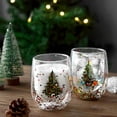 thumbnail image 2 of Taza navideña de nieve resistente a altas temperaturas con lentejuelas brillantes y doble capa, 2 of 5