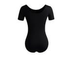 thumbnail image 2 of Women's Basic Dance Leotard For Adult Team Short Sleeve Ballet Leotard Dancewear Soft And Skin Friendly Ballet Clothes, 2 of 6