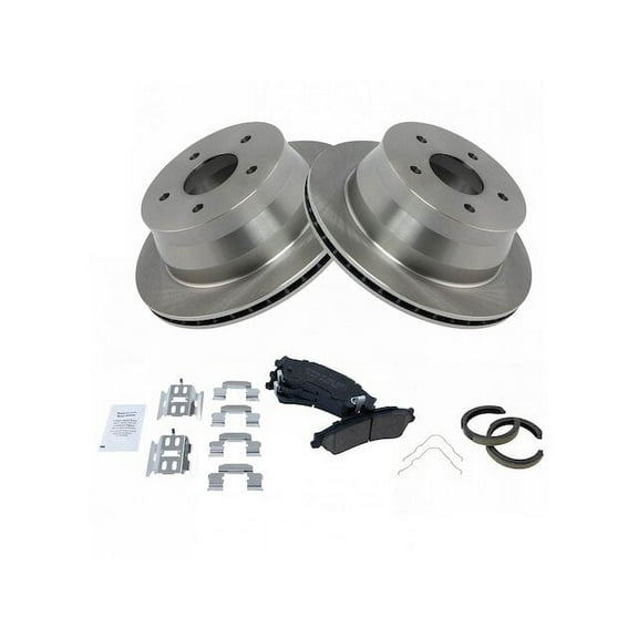 Rear Brake Pad Rotor and Parking Brake Kit - Compatible with 1998 - 2004 GMC Sonoma 4WD 1999 2000 2001 2002 2003