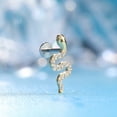 thumbnail image 6 of Limerencia Titanium Earrings with Snake Flat Back Internal Threading, Unisex (1 Piece), 6 of 7