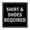 Black / Silver, variant on Square Shirt & Shoes Required Sign (Yellow / Black) - Small