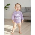 thumbnail image 5 of BemeyourBBs Baby Girl Sweater Romper Round Neck Long Sleeve Knit Jumpsuit, 5 of 9