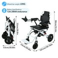 thumbnail image 3 of Mohsoe 22kg Ultra-Light Electric Wheelchair 1-Second Fold Aluminum Frame, 500W Dual Motors 12-Mile Range, Anti-Tilt Design Airline Compliant for Travel & Daily Use, 3 of 9