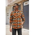 thumbnail image 3 of COOFANDY Men's Flannel Plaid Shirts Long Sleeve Casual Button Down Shirt with Pockets, 3 of 5