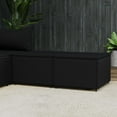 thumbnail image 1 of vidaXL Garden Footrests with Cushions 2 pcs Black Poly Rattan, 1 of 5