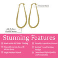 thumbnail image 3 of Cate & Chloe Angelica 18k Yellow Gold Plated 24mm U-Shaped Twisted Hoop Earrings Gift for Women, 3 of 10