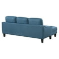 thumbnail image 5 of Lester Chaise Sleeper Sofa in Blue fabric with Black legs, 5 of 10