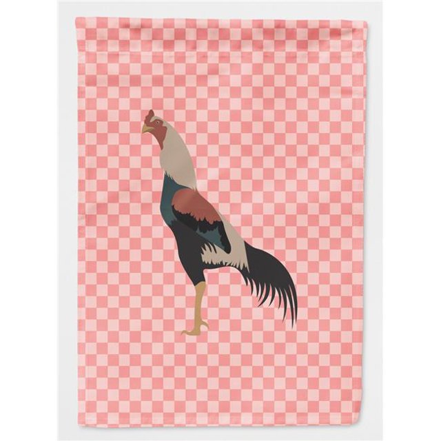 Carolines Treasures BB7838CHF Kulang Poulet Rose Check Toile Maison Drapeau