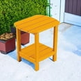 thumbnail image 6 of Adirondack Side Table 16.5" Outdoor Side Tables HDPE  Double Patio Small Table for Outdoors (Orange), 6 of 6