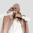 thumbnail image 2 of HNMKIU Cozy Slouchy Winter Knitted Hat Scarf Sets Unisex Warm Thermal Outdoor Accessories Pink - One Size, 2 of 5