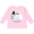 thumbnail image 3 of Inktastic Sassy Snowman The Weather Outside is Delightful Boys or Girls Long Sleeve Toddler T-Shirt, 3 of 5