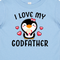 thumbnail image 4 of Inktastic I Love My Godfather with Cute Penguin and Hearts Girls Baby T-Shirt, 4 of 5