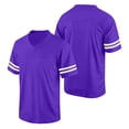 thumbnail image 6 of longantii Jersey Shirts for Women Oversized Short Sleeve V Neck Tshirt Solid Color Football Jerseys Casual Y2k Streetwear Tee Tops Loose Practice Sports Uniforms Purple XXXL, 6 of 7