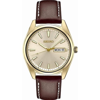 Seiko Men's snxj94 automatic goldtone gold dial watch - Walmart.com