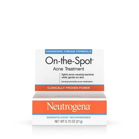 Neutrogena On-The-Spot Acne Treatment With Benzoyl Peroxide, 0.75 Oz. (Pack of