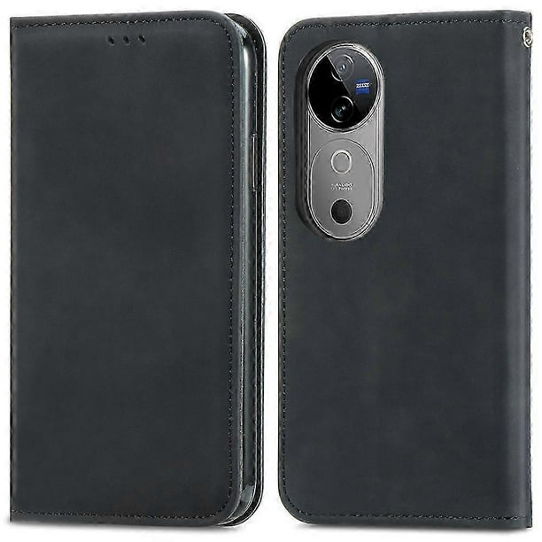 For Vivo V40 5g Case Skin Touch Feeling Leather Wallet Phone Cover Magnetic Absorption
