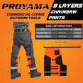 thumbnail image 3 of PROYAMA 9 Layers Lightweight Chainsaw Chaps, Chainsaw Pants Adjustable Belt, 36-38 Inch, 3 of 5