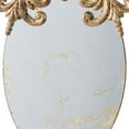 thumbnail image 2 of Vic 21 Inch Oval Wall Mirror, Ornate Scrolled Wood Frame, Antique Gold Finish- Saltoro Sherpi, 2 of 5