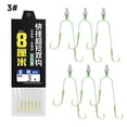 thumbnail image 1 of Pre-Tied Double-Hook Fishing Leaders, High Carbon Steel Hooks for Strength & Penetration, Quick-Connect Rigs for Efficient Angling(5,1set), 1 of 8