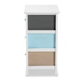 thumbnail image 5 of Baxton Studio Kalila Modern and Contemporary White and Multi-Colored Finished Wood 3-Drawer Nightstand,Wholesale, 5 of 10