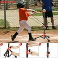 thumbnail image 4 of Baseball Batting Tee for kids, Portable Softball Baseball Tees for Hitting, Adjustable Angel Baseball Ball Caddy, Easy to Assemble, Intensive Support Frame, Batting Training Practice, Red, 4 of 7