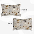 thumbnail image 2 of Zufioo Dog Animal Print Double-sided Plush Pillow Cover,Decorative Pillow Protector without Pillow Core, Suitable for Sofa, Bedroom, Car-20"x30", 2 of 6