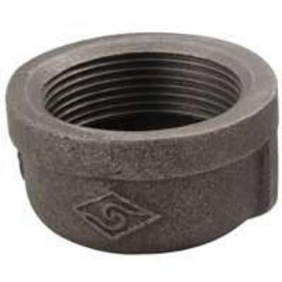 Worldwide 18-1/2B Malleable Iron Cap, 1/2",Black