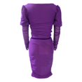 thumbnail image 5 of Gibobby Vestido de Verano para Mujer Conjunto de falda corta y camiseta de manga larga de color sólido con hombros descubiertos seductores para mujer(Morado,XL), 5 of 5