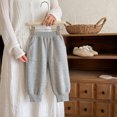 thumbnail image 3 of Faraee Kids Jogger Pants Elastic Waist Toddler Boys Casual Sweatpants with Side Pockets 2T 3T 4T 5T 6T 7T Loose Fit Solid Color Cotton Active Soft Trousers, 3 of 9