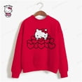 thumbnail image 5 of Sudadera con estampado de HELLO KITTY para mujer, sudadera con capucha de manga larga de gran tamaño para mujer, sudadera con estampado de dibujos animados para mujer y2k, 5 of 5