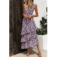 thumbnail image 3 of PRETTYGARDEN Women's Summer Floral Sundress Casual One Shoulder Tiered Ruffle Flowy Midi Beach Boho Dresses, 3 of 9