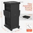 thumbnail image 2 of TASALON Space-Saving Salon Trolley Cart with Lockable 6 Trays & 2 Holders - Ultimate Hair & Beauty Storage Solution, 2 of 7