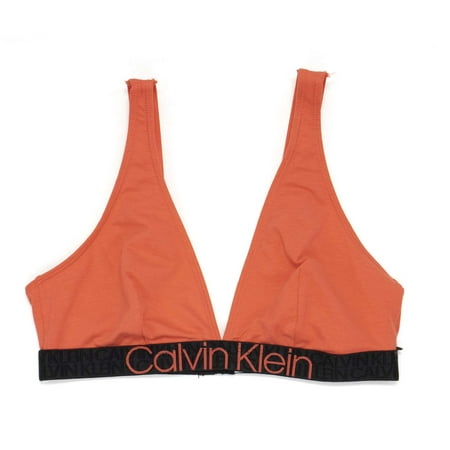 

Calvin Klein Women s Reconsidered Comfort Unlined Triangle Bralette Punch Pink S - US