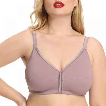 

Double Support Wireless Bra Lace Bra with Stay-in-Place Straps Full-Coverage Wirefree Bra for Everyday Wear