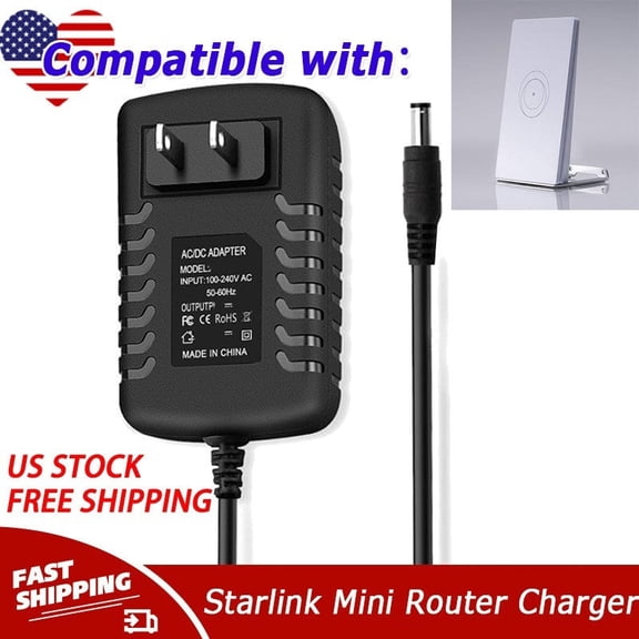 AC/DC Adapter Compatible with Starlink Mini Router