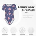 thumbnail image 6 of Rateoe Cute Pig Printed Women Rash Guard Short Sleeve,Tummy control Swimsuit Surfing Swimsuit Bathing Suit Short-sleeved Onesie UPF 50+, 6 of 6