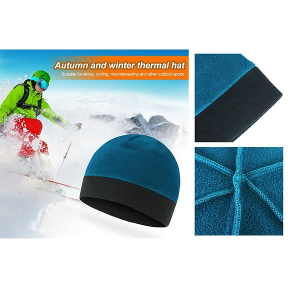 Hadanceo Women Men Autumn Winter Warm Hat Color-block Soft Elastic Beanie Caps Fashion Winter Cycling Hat Windproof Outdoor Sports Beanie for Skiing Hiking Mountaineering