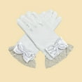thumbnail image 4 of UJNDER Elegant Women Lace Gloves for Parties and Weddings With Bow Design Short Evening Accessories for Sun White, 4 of 4