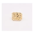 thumbnail image 4 of Diamond-Cut Extra-Large Nugget Square Men's Adult Ring 10K Yellow Gold, 7.00 Gr - GOLDUM NYC, 4 of 6