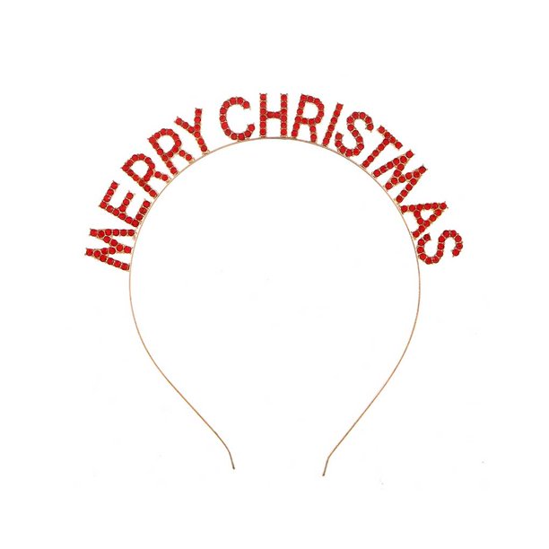 Guardurnaity Diadema navideña decorativa a la moda, tocado de Navidad, fiesta temática, decoración de disfraces, accesorio de fotografía de Año Accesorio para el cabello Rojo