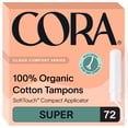 thumbnail image 1 of Aplicador orgánico Tampons Cora Super Absorbency x72, 1 of 7
