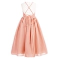 thumbnail image 2 of Ekidsbridal Criss-Cross Chiffon Flower Girl Dress Junior Pageant Formal Photoshoot Party Gown 191 4, 2 of 3