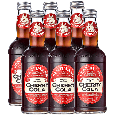 Fentimans Botanically Brewed Cherry Cola Sparkling Soda, 6 Pack, 9.3 fl oz Bottles – Premium Craft Soda/Mixer for Cocktails & Refreshing Drinks