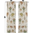 thumbnail image 3 of Coolnut Room Darkening Window Curtains Panels Drapes Retro Dinosaurs Adventure Safari Pattern Thermal Insulated Grommet Blackout Curtains 84x55in 2 Panels, 3 of 4